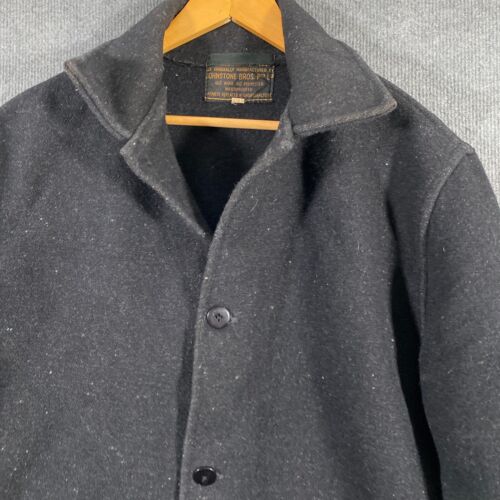 Johnstone Bros Coat Mens M / 7 Wool Tweed Miners Field Vintage 50s Waterproof - Picture 2 of 11