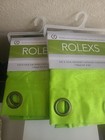 ROLEX 8 Grommets Faux Silk Panel Color Lime Green(2 Panels) 54"× 84"
