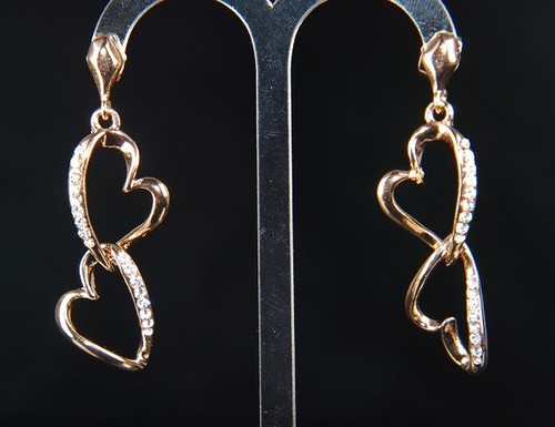 18K Prom White / Rose Gold Filled 8mm Earring made with Swarovski Crystal K/4521 - Picture 4 of 10