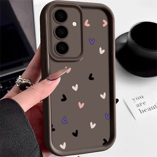 Phone Case For Samsung S24 FE S23 S22 Ultra A16 A55 A15 A06 Heart Silicone Cover - Picture 15 of 20