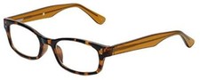 Corinne McCormack Designer Reading Glasses Channing in Amber-Tortoise 2.00