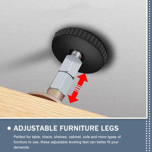 30 Pezzi Filettatrice Livellatrice Vite in Tavolo Gambe Livella Mobili con Inserto in Metallo - Foto 7 di 12