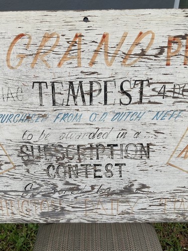 Vintage 1961 Pontiac Tempest Grand Prize Adv. Sign Washington Daily Times Rare - Picture 14 of 19