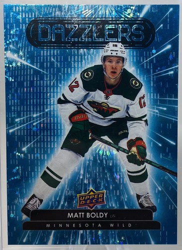 2022-23 Matt Boldy Upper Deck Serie 1 Dazzlers RC #DZ-28 Azul - Imagen 1 de 2