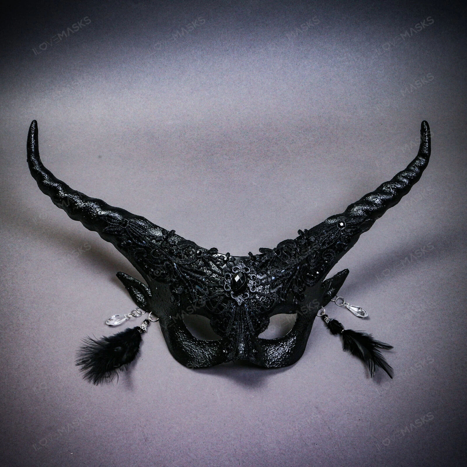 Krampus Horn Lace Animal Devil Women Party Face Luxury Masquerade Face Masks