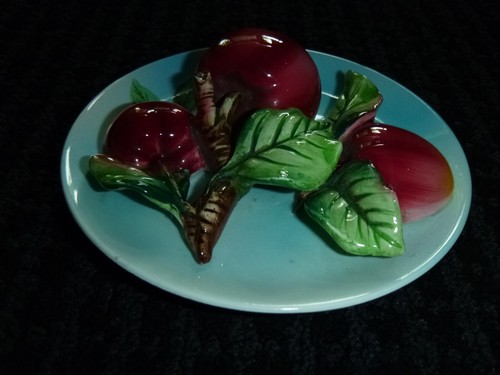 Vtg Napco 3D Wall Plaques Plates B3158 Apples Pears Fruits 5" - Picture 6 of 12