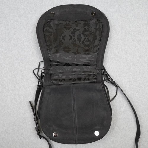 Bolso Bandolera Rebecca Minkoff Vanity Saddle Negro Cuero Genuino - Imagen 4 de 17