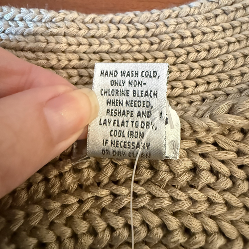 Chico's Pullover Damen 2 Medium Rattan Strickjacke Zopfmuster Fischer hellbraun - Bild 9 von 12