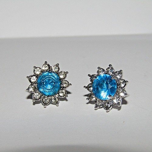 Huge choice of BLUE earrings crystal feather shamballa murano fringe gemstone UK - Picture 117 of 182