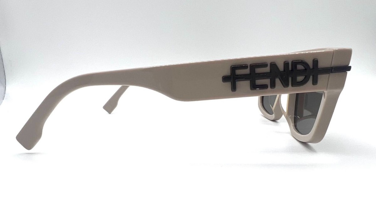 FENDI FE40091U FE 40091U 57E Beige/Brown Sunglasses 54-19