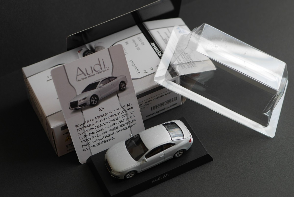 Kyosho 1/64 Audi A4 Sedan B8 Light Blue Audi2 Minicar