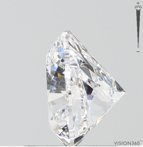 1.50 CT Heart Shape D / VVS2 IGI Cetified Lab Grown CVD Diamond Engagement Ring - Picture 2 of 5