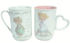 Vintage Precious Moments Coffee Mug Cups 2pc Set Samuel J Butcher 1989 & '90