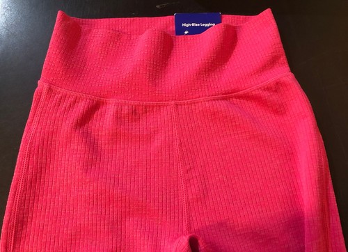 JoyLab rosa Damen strukturierte ausgestellte Leggings Small S hoher Bund extra lang neu mit Etikett - Bild 9 von 18