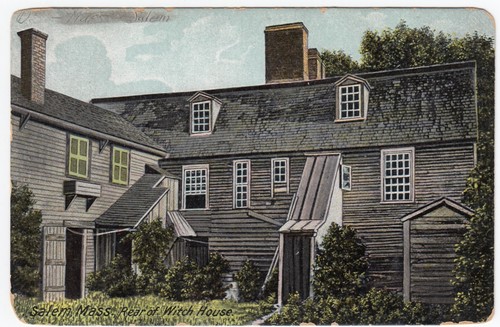 310 Essex St. Jonathan Corwin, Rear Witch House, Salem Massachusetts MA Postcard - 第 1/2 張圖片