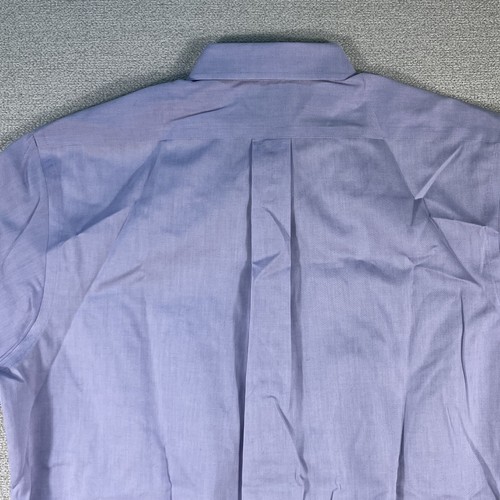 Chaps Button Down Classic Fit Shirt Men 16 34/35 Lavender NonIron Business Shirt - Picture 17 of 19