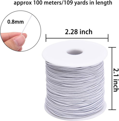 0.8 Mm Elastic String Cord Thread Cords for Jewelry Making Bracelets Beading, 10 - Picture 2 of 12