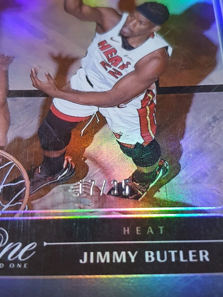 2023 Panini One and One Jimmy Butler #80 BLUE /35 Holo - Panini Factory Sealed - Image 2 of 3