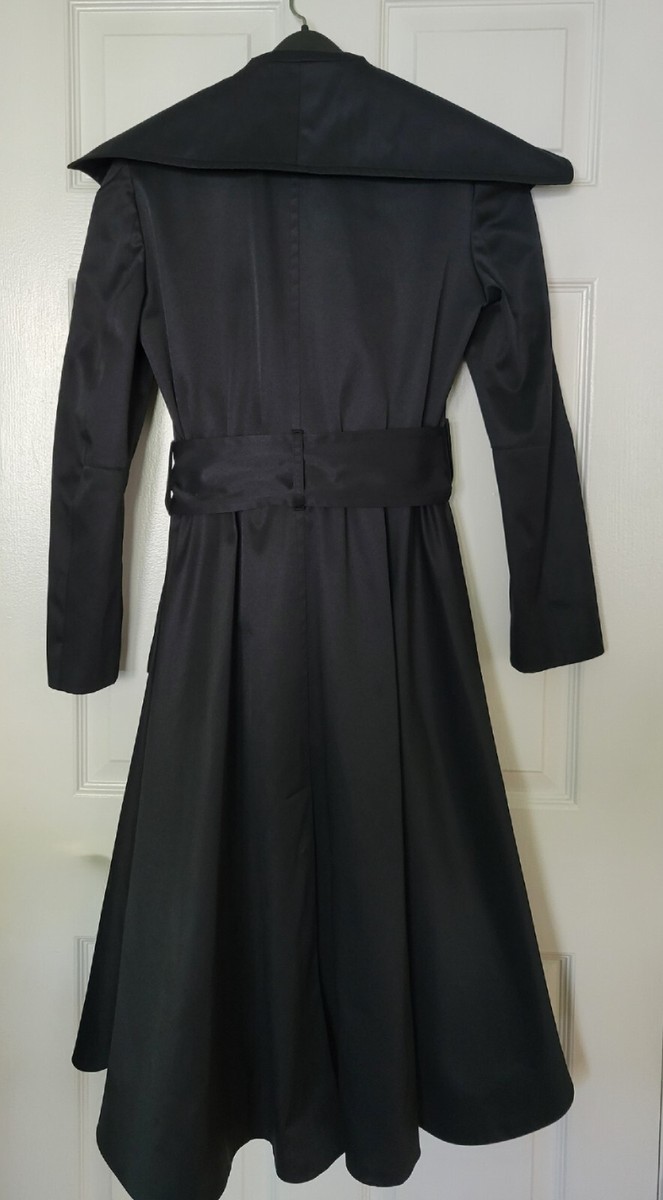 コート alexander mcqueen COAT (805810QKABE 1000) Vintage Alexander McQueen Fabulous Black Flared Trench Coat
