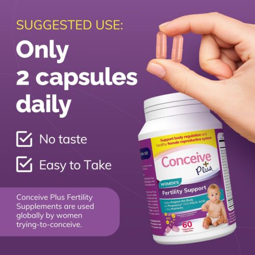 CONCEIVE PLUS Fruchtbarkeitsergänzung für Frauen | 23 Vitamine für die Empfängnis, Pr... - Bild 2 von 10