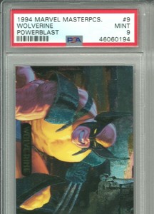 1994-Marvel-Masterpieces-Holofoil-Powerblast-9-card-set-GRADED-PSA-10-PSA-9