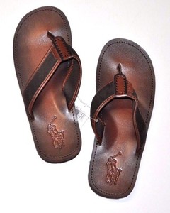 ralph lauren men's leather flip flops