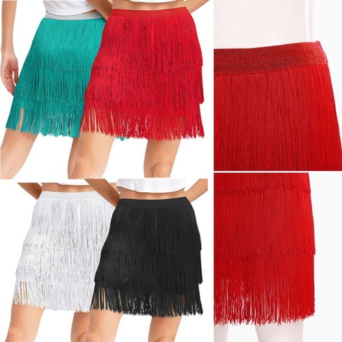 Women Skirt Waltz Dancewear Latin Dresses Show Birthday Salsa Banquet Tango - Bild 6 von 33