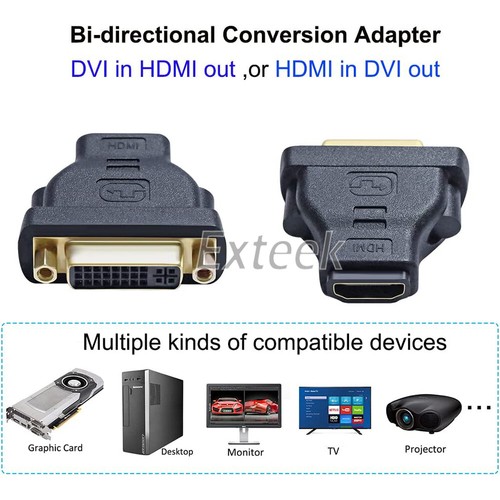 DVI-I 24+5 24+1 To HDMI Male Female Plug Socket Adapter Converter Gold Plated AU - Picture 11 of 14