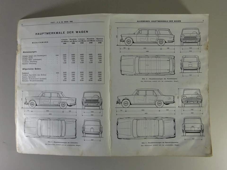 Manual De Taller Fiat 1800 1,8 Y 2,1 Litros / 1800 B / 2300 Año 1962 - Imagen 3 de 4