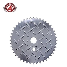 ALTALINE 1 PIECE CRANK 44 TEETH STEEL BMX CHAINRING/SPROCKET 1/2 X 1/8 CHROME.