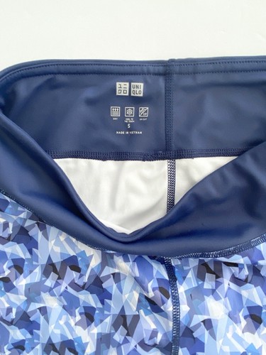 Uniqlo Leggings Größe Small Dry UV Cool Blue Sportlich Geometrisches Muster - Bild 7 von 7