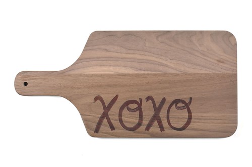 Creative Products XOXO 17 x 8 Walnut Paddle Cutting Board