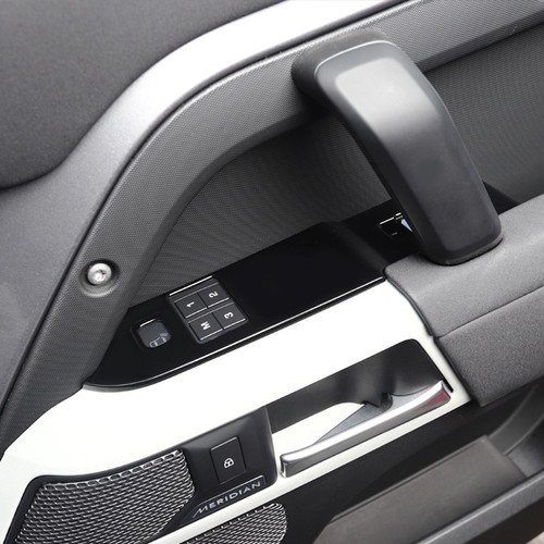 Cubierta de interruptor de elevación de ventana de puerta negra para Land Rover Defender 110 2020-2025 4 piezas - Imagen 5 de 7