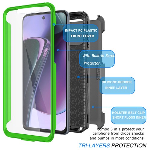 Funda protectora con clip para cinturón Motorola Moto G puro/G potencia/G lápiz óptico/G 5G con soporte - Imagen 30 de 35