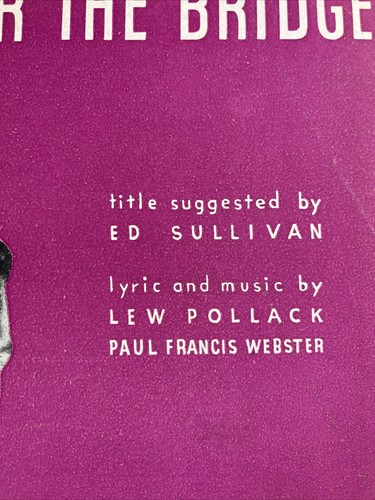Water Under the Bridge 1934 Pollack Webster Fred Waring Ed Sullivan Sheet Music - Picture 2 of 11