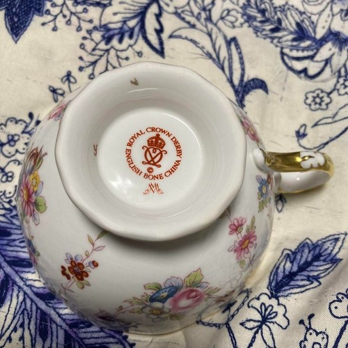 ROYAL CROWN DERBY ROYAL ANTOINETTE CUP AND SAUCER Set of 2 size 9.6×5.9cm Good - Picture 12 of 18