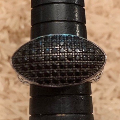 Sterling Silver and Black Obsidian Ring - Picture 2 of 5