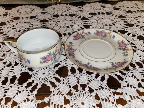 RARE MAGNIFICENT BOHEMIA "FLORADORA" CZECH china CUP AND SAUCER - Picture 3 of 8