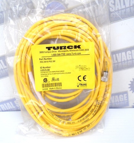 TURCK - PKG 3M-6-PSG 3M - 6M / 19.7ft - 3Pin M8 EXTENSION CORD SET - 125V - 4A - Picture 11 of 11