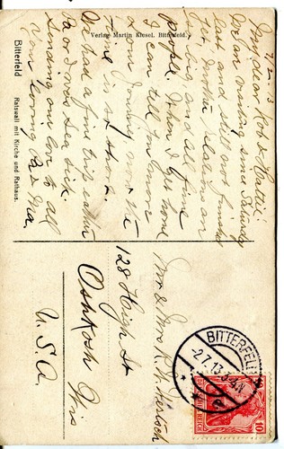 Germany AK Bitterfeld 1913 cover on Martin Kiesel published postcard - Picture 4 of 4
