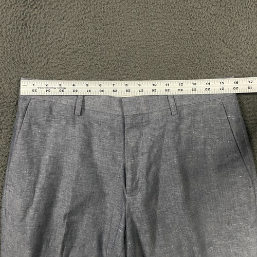 J Crew Pants Mens 32x30 Blue Ludlow Slim Fit Chino Somelos Linen Blend Preppy - Picture 9 of 14