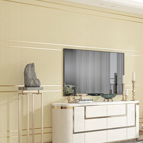 Silver Grey Embossed Thick Wallpaper Shimmer Horizontal Stripe Living Room 6Roll - Picture 15 of 85