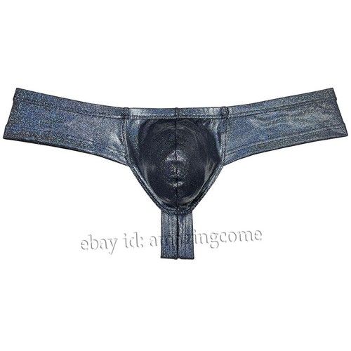 Mens Soft Wet Look Mini Bikini Boxer Briefs Underwear Pouch Enhancing Underpants - Picture 13 of 84