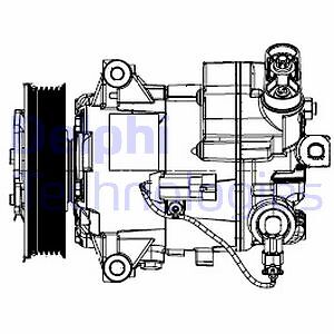 DELPHI TSP0155948 Compressor, air conditioning for OPEL,VAUXHALL