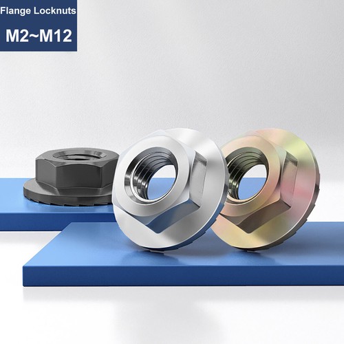 Serrature flange seghettate nero/colore zinco M2~M12 acciaio a media resistenza - Foto 6 di 12