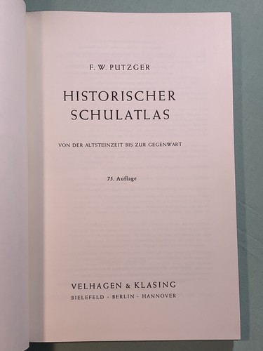 German Atlas Full Color Maps 1959 Putzger Historischer Schulatlas FW Putzger - Bild 4 von 11
