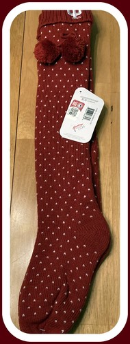 INDIANA HOOSIERS WOMENS ZOOZATZ KNEE HIGH FESTIVE SOCKS ONE SIZE FITS MOST NWT - Picture 5 of 6