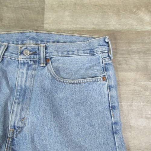 Levis 505 Jeans Herren 34x29 Blau Denim Baumwolle Reißverschluss Y2K Vintage Red Tab - Bild 4 von 11