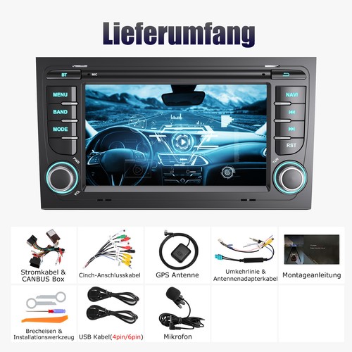 Für Audi A4 S4 RS4 B6 B7 B8 SEAT EXEO Android 13 Autoradio GPS Navi RDS Carplay - Bild 15 von 15