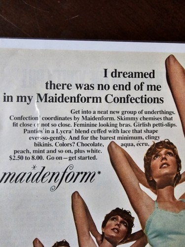 Maidenform Lingerie 1960s Print Advertisement Ad 1969 Legs Confections Q77 - Picture 5 of 13